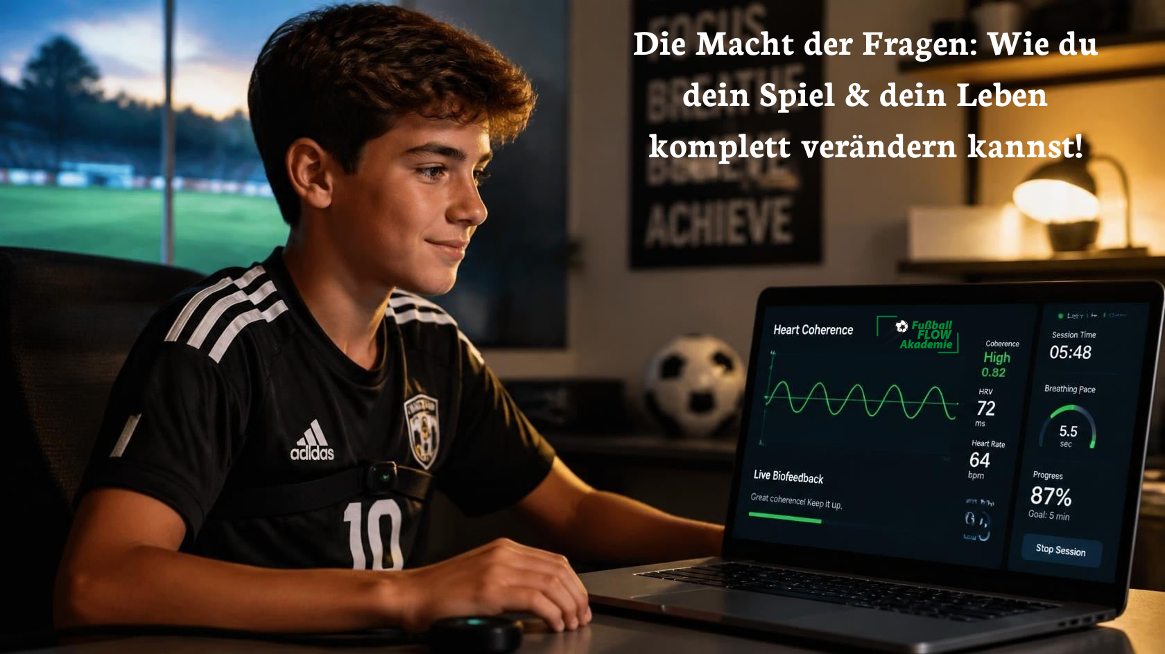 Persönlichkeitstraining bei der Fußball Flow Akademie / Bild: Erzeugt mit Künstlicher Intelligenz