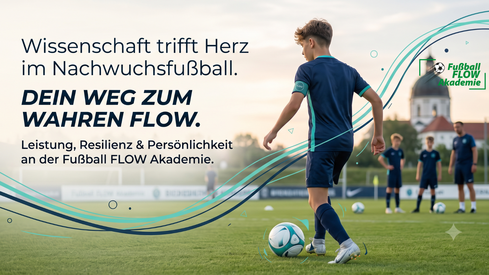 Talentförderung bei der Fußball Flow Akademie (Bild durch KI erzeugt)