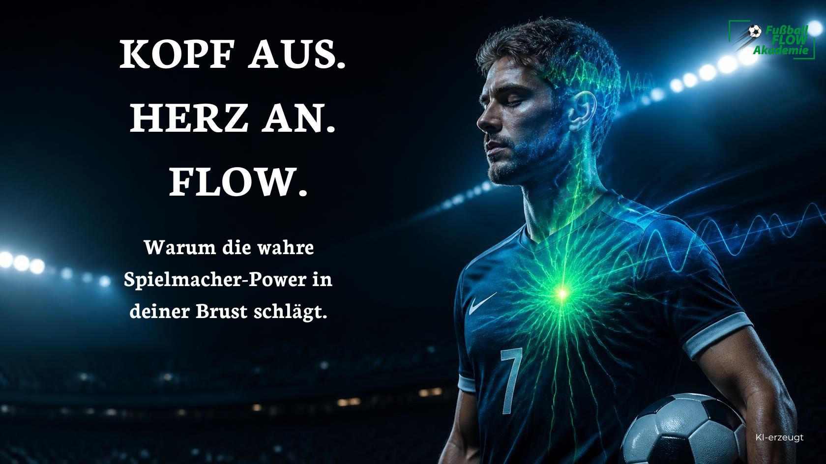 Kopf aus. Herz an. FLOW. / KI erzeugt