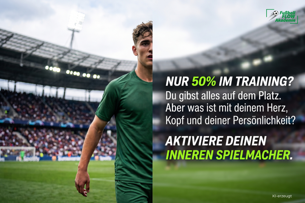 50% Plus durch Fußball FLOW Akademie Training - KI erzeugt